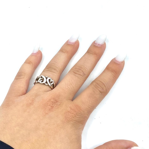 Tiffany & Co Sterling Silver Triple Heart Ring - Picture 7 of 7